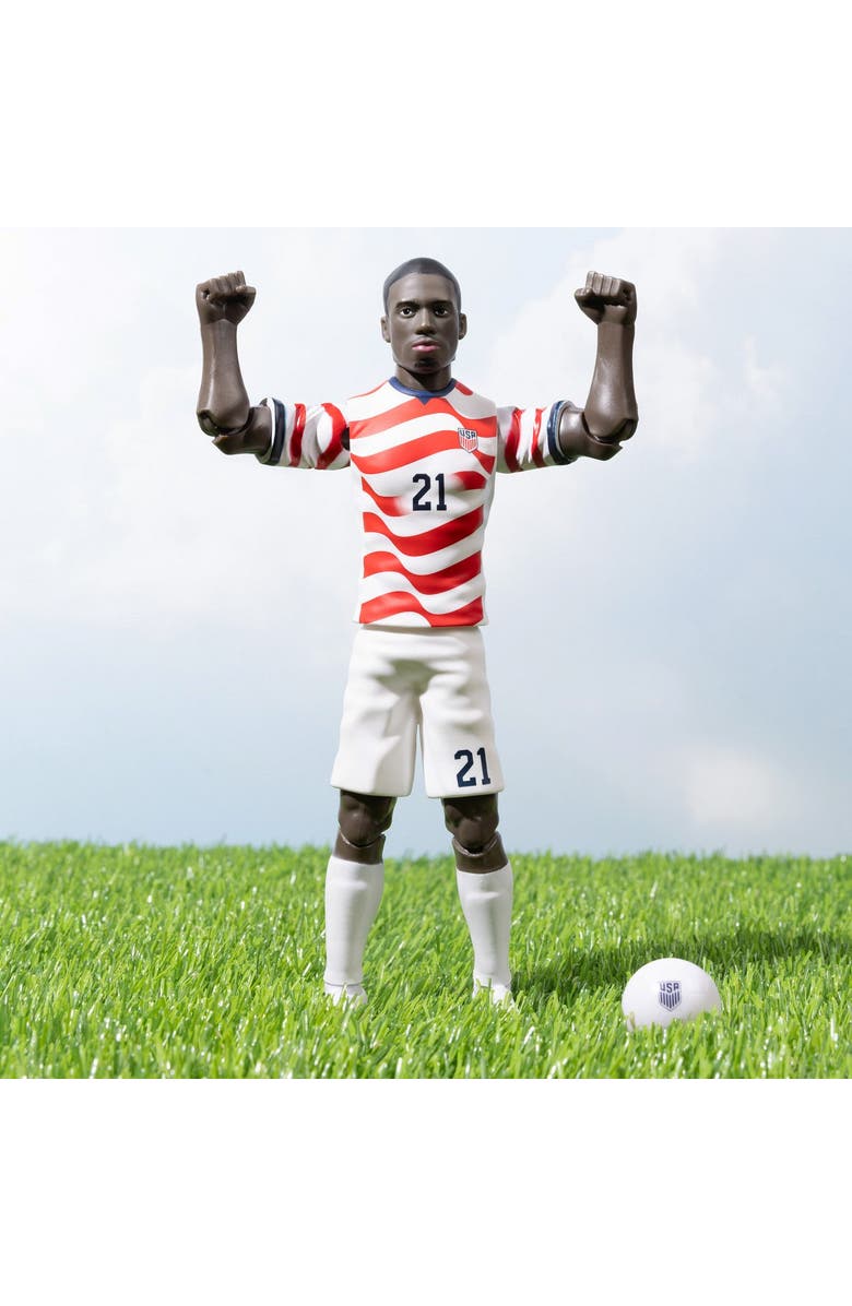 Banbo Toys Sockers 2026 USMNT Tim Weah Home Jersey 8" Soccer Action Figure, Alternate, color, Red