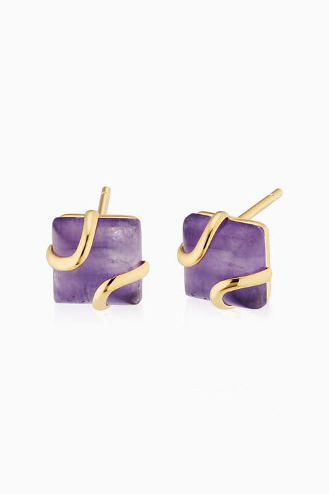 14K Yellow Gold Captivating Studs
