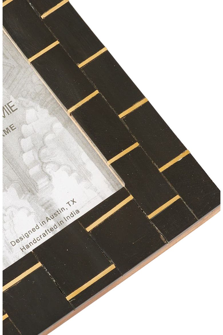 Andhera Dash Black Picture Frame - Carved Horn, Brass, Alternate, color, Black