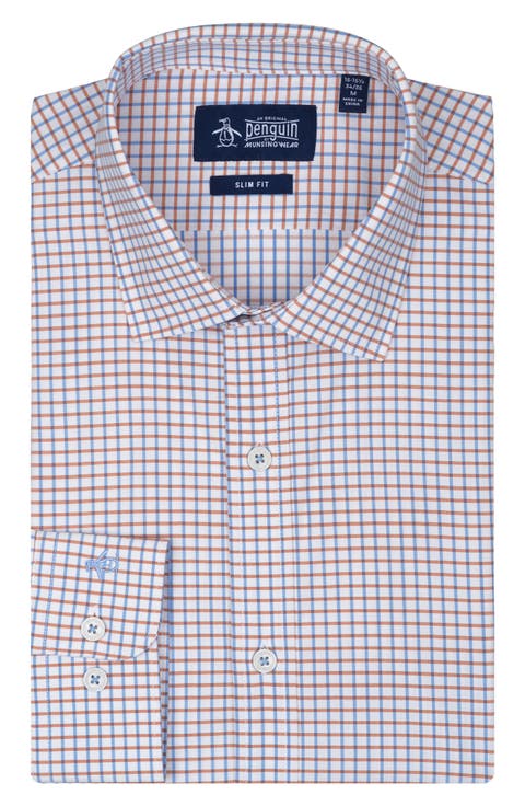 Slim Fit Summer Check Dress Shirt