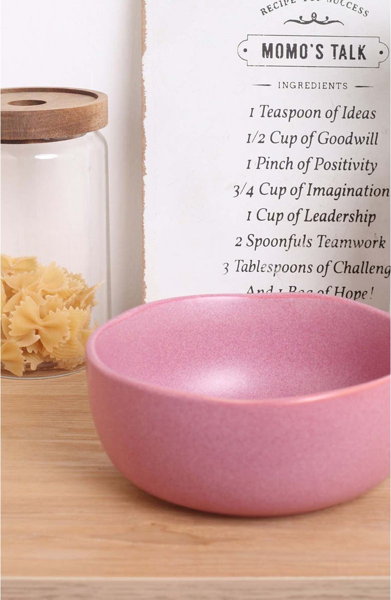 Stone Lain Tom Stoneware 4-Piece Bowl Set, Alternate, color, Pink White