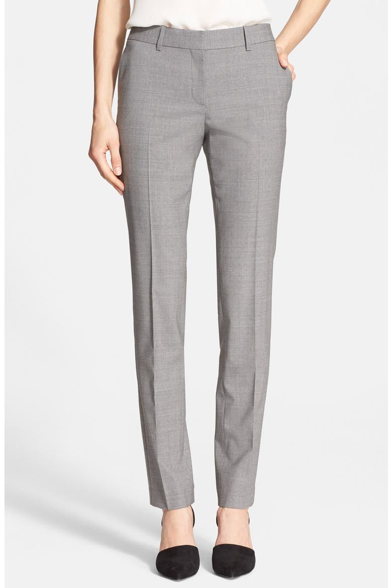 'Super Slim Edition' Stretch Wool Pants, Main, color, LIGHT GREY