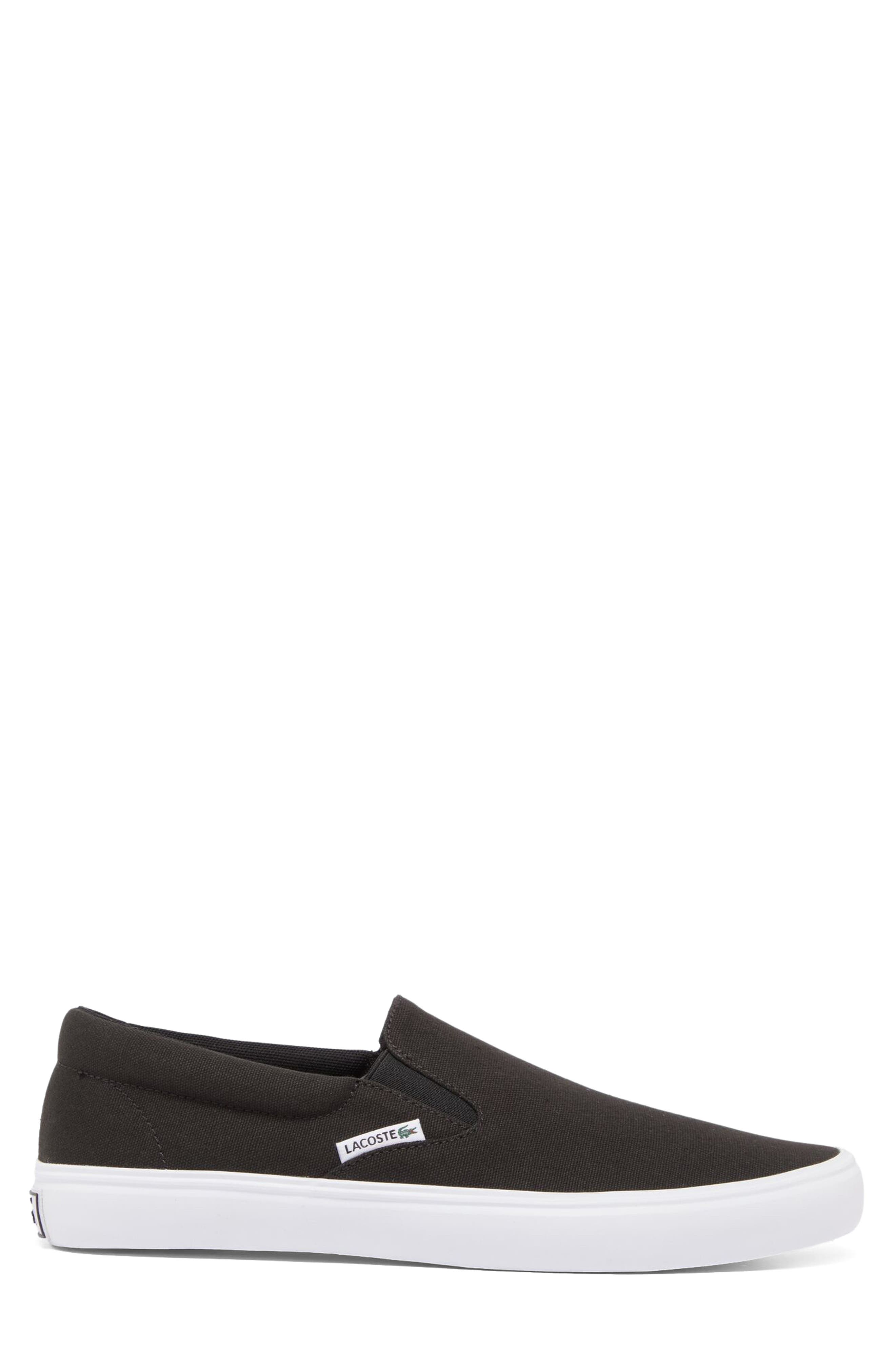 Lacoste Slip-On Sneaker, Alternate, color, Black/ White