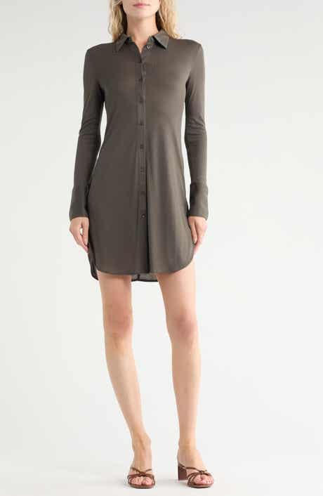 Helmut Lang Long Sleeve Jersey Shirtdress