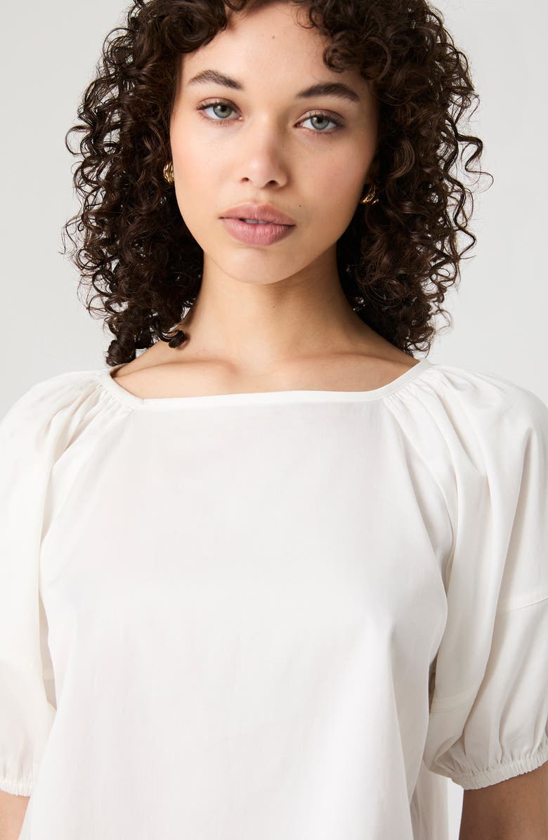 French Connection Alexis Puff Sleeve Cotton Top, Alternate, color, 