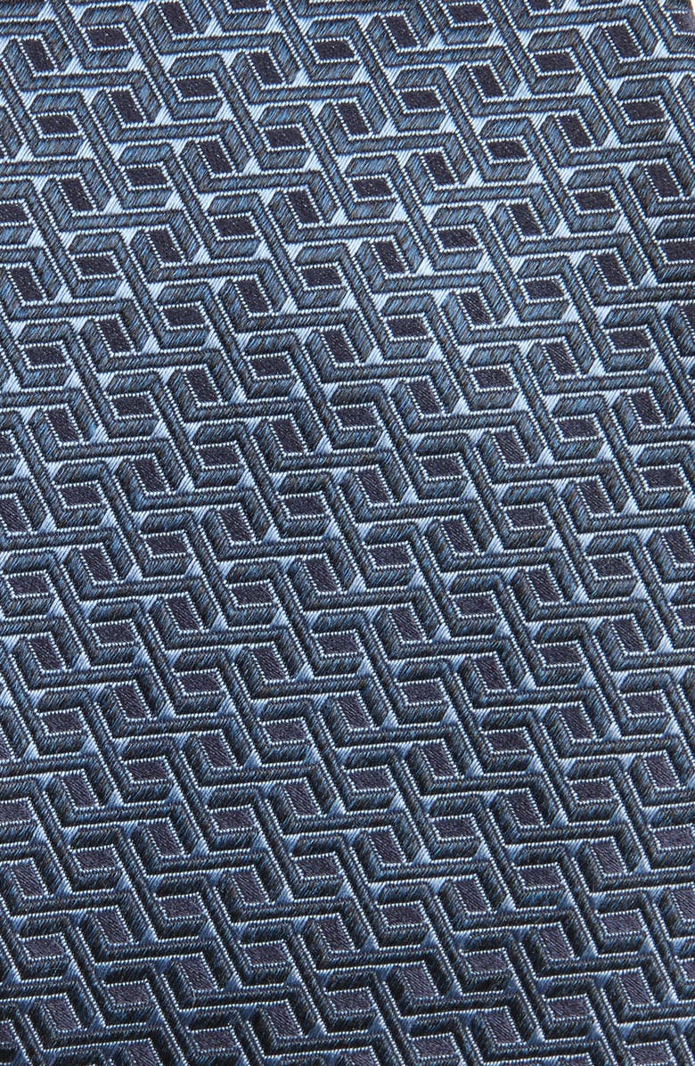Canali Geometric Silk Tie, Alternate, color, Blue