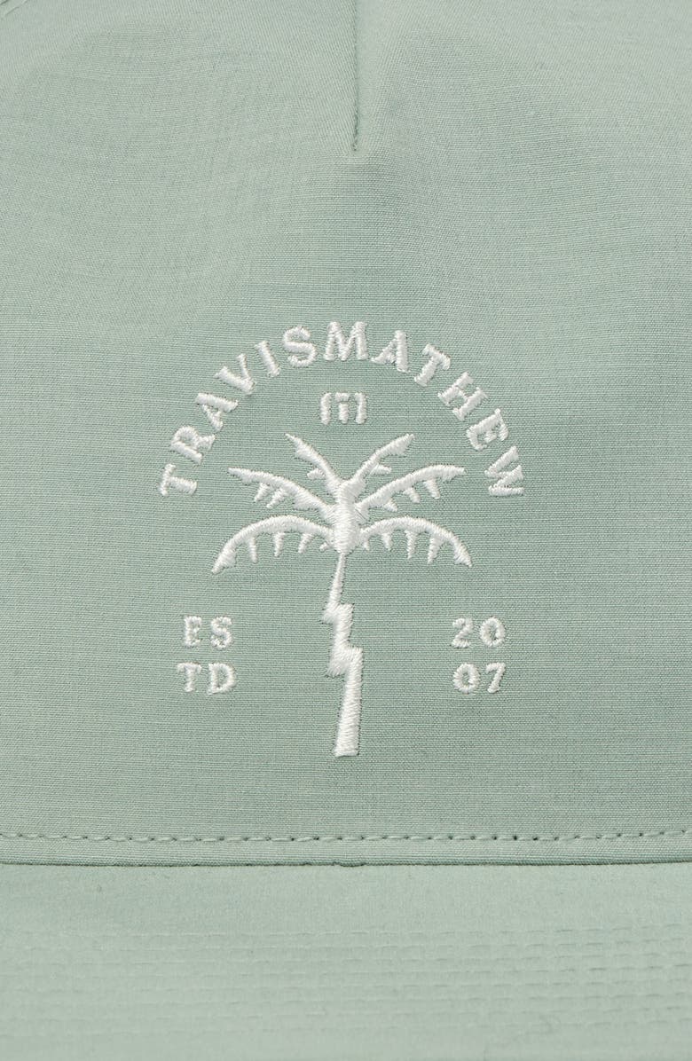 TravisMathew Finally There Embroidered Snapback Baseball Cap, Alternate, color, Jadeite