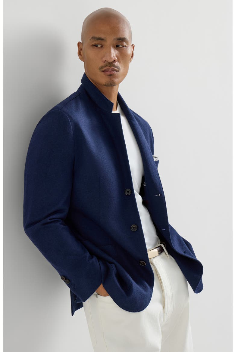 Cashmere jersey blazer, Alternate, color, Cobalt
