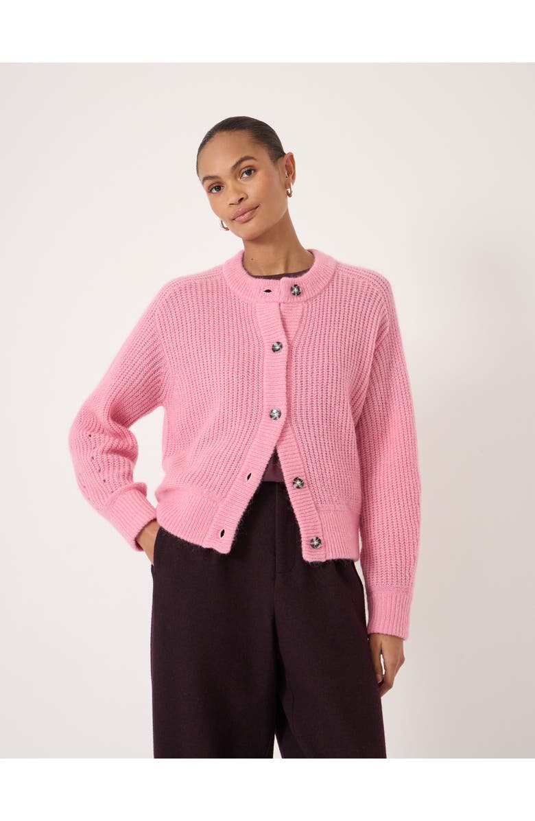 Hush Raven Wool Blend Cardigan, Main, color, Rose Pink