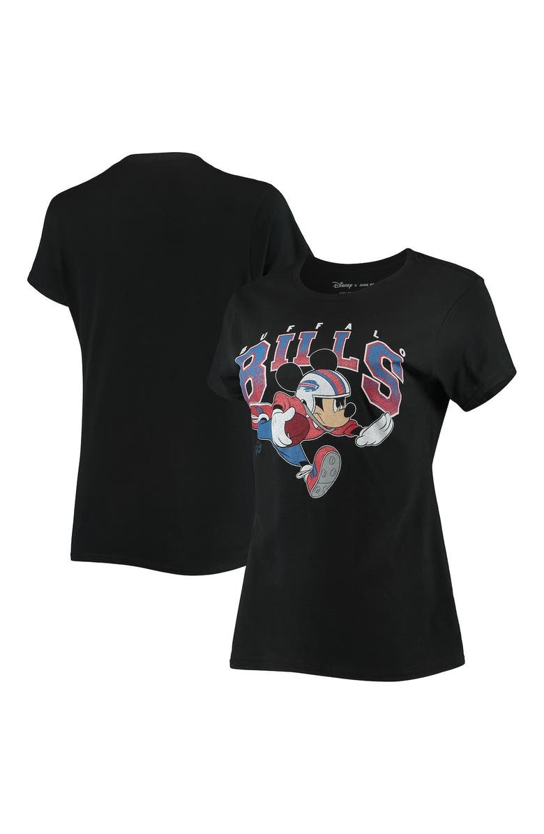 Junk Food Women's Junk Food Black Buffalo Bills Disney Mickey's First Down T-Shirt, Main, color, 