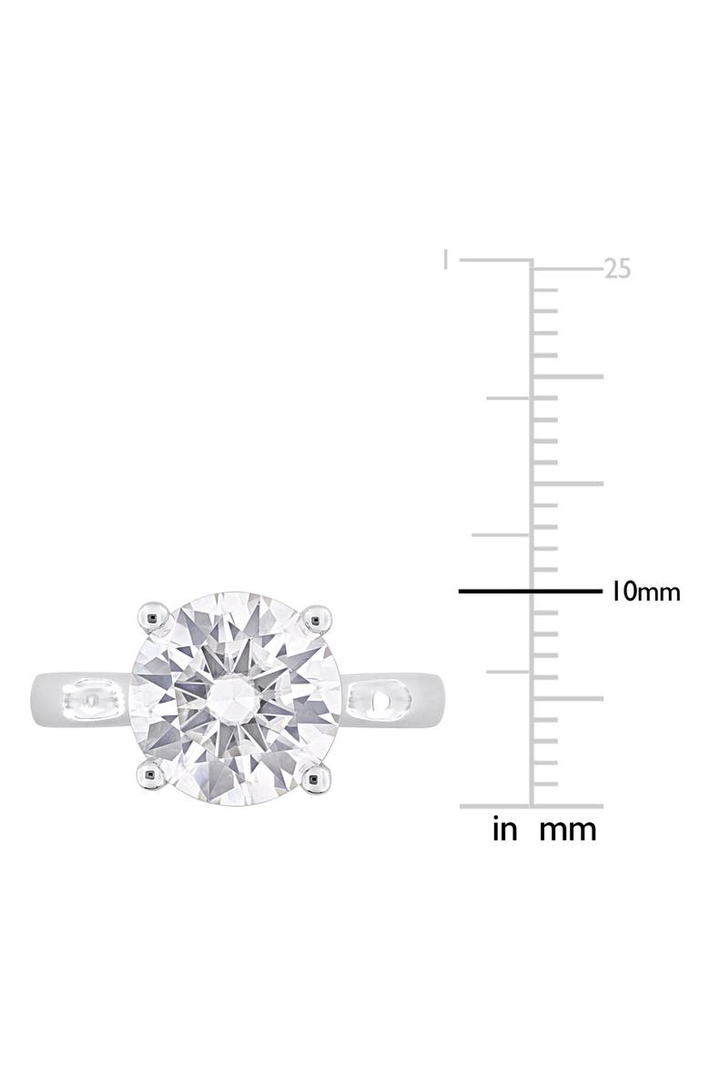 DELMAR Sterling Silver Round Cut Created Moissanite Engagement Ring, Alternate, color, Silver