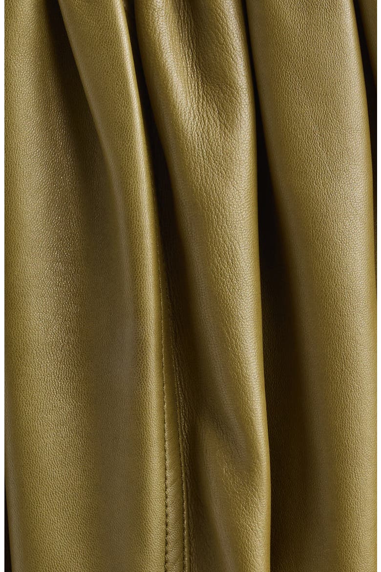 Crop Plongé Leather Jacket, Alternate, color, EUCALYPTUS