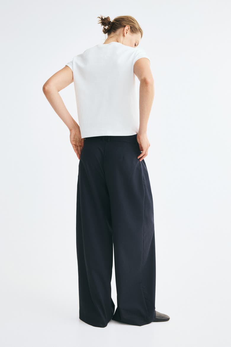 Dress Pants With Belt, Alternate, color, Navy blue