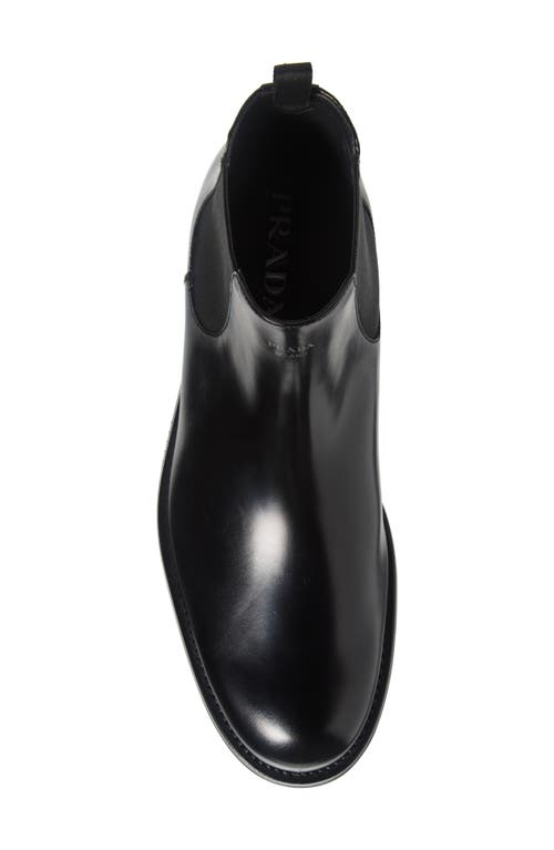 Prada Black Slip On Boots In Nero