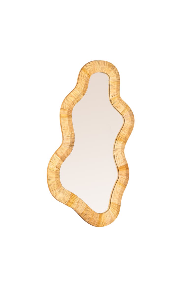 Wavy Wall Mirror, Main, color, Natural