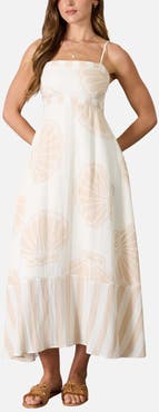Blu Pepper Shell Print Midi Sundress