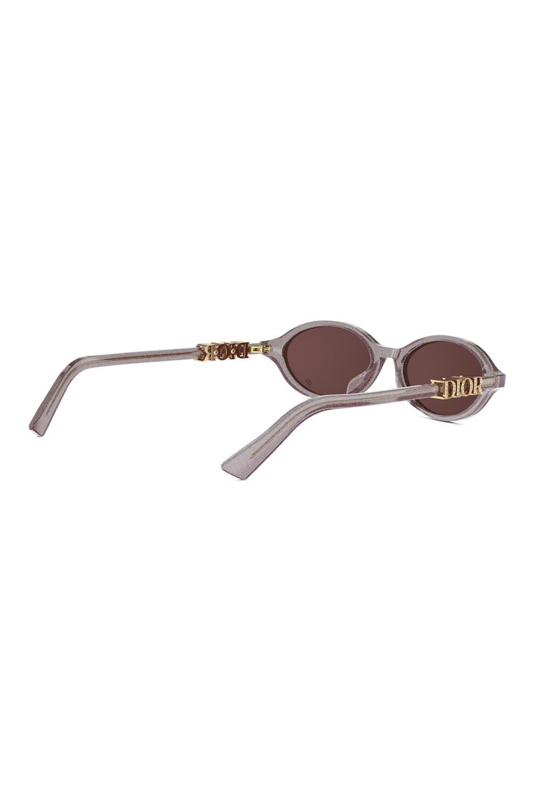 'DiorTreasure R1I 51mm Oval Sunglasses, Alternate, color, GREY/ OTHER / BROWN