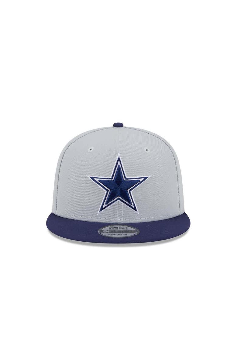 New Era Men's New Era Gray/Navy Dallas Cowboys Color Pack Two-Tone 9FIFTY Snapback Hat, Alternate, color, 