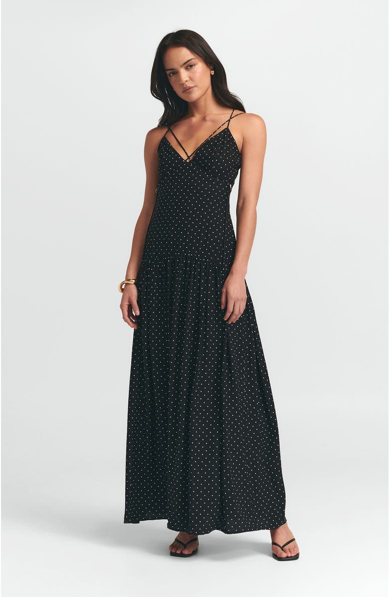 ST MRLO Paris Maxi Dress, Alternate, color, Black Base Spot