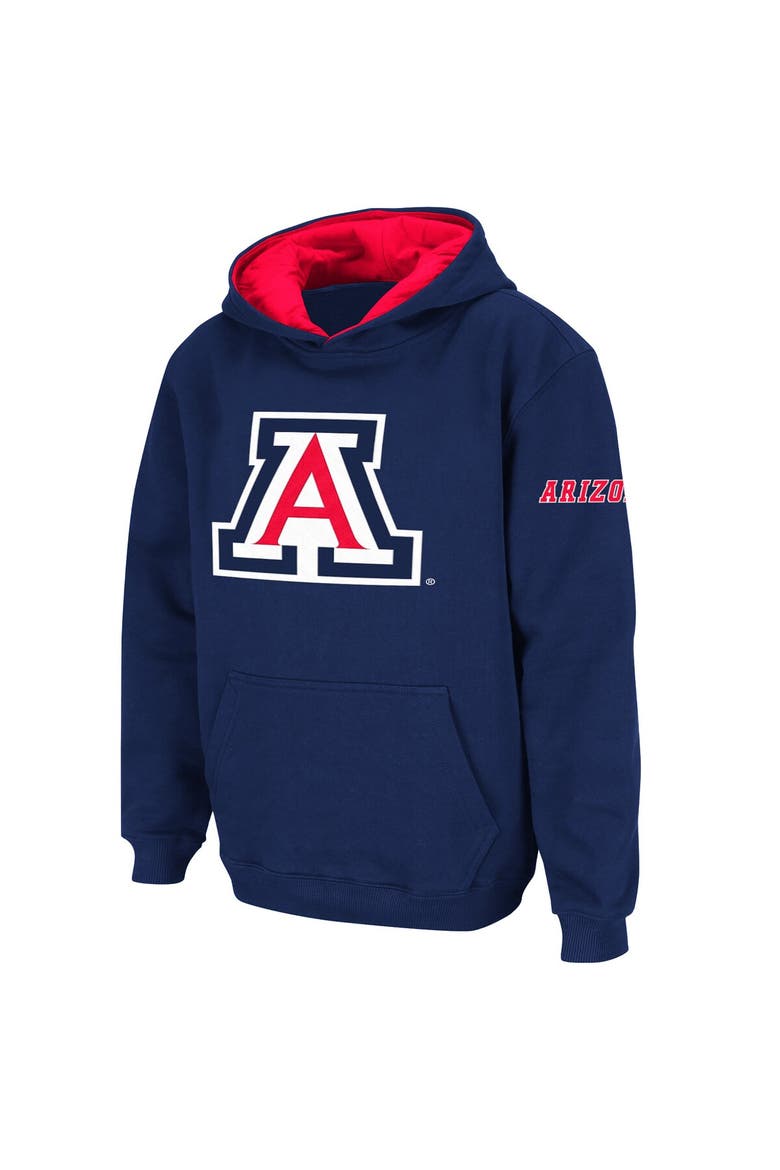 Youth Stadium Athletic Navy Arizona Wildcats Big Logo Pullover Hoodie, Main, color, Navy