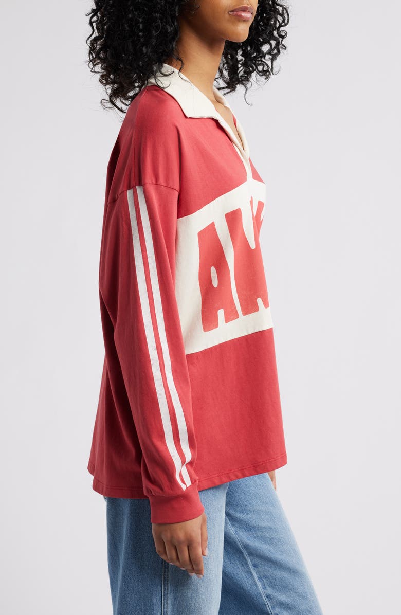 Daydreamer Amore Stripe Cotton Graphic Rugby Shirt, Alternate, color, 