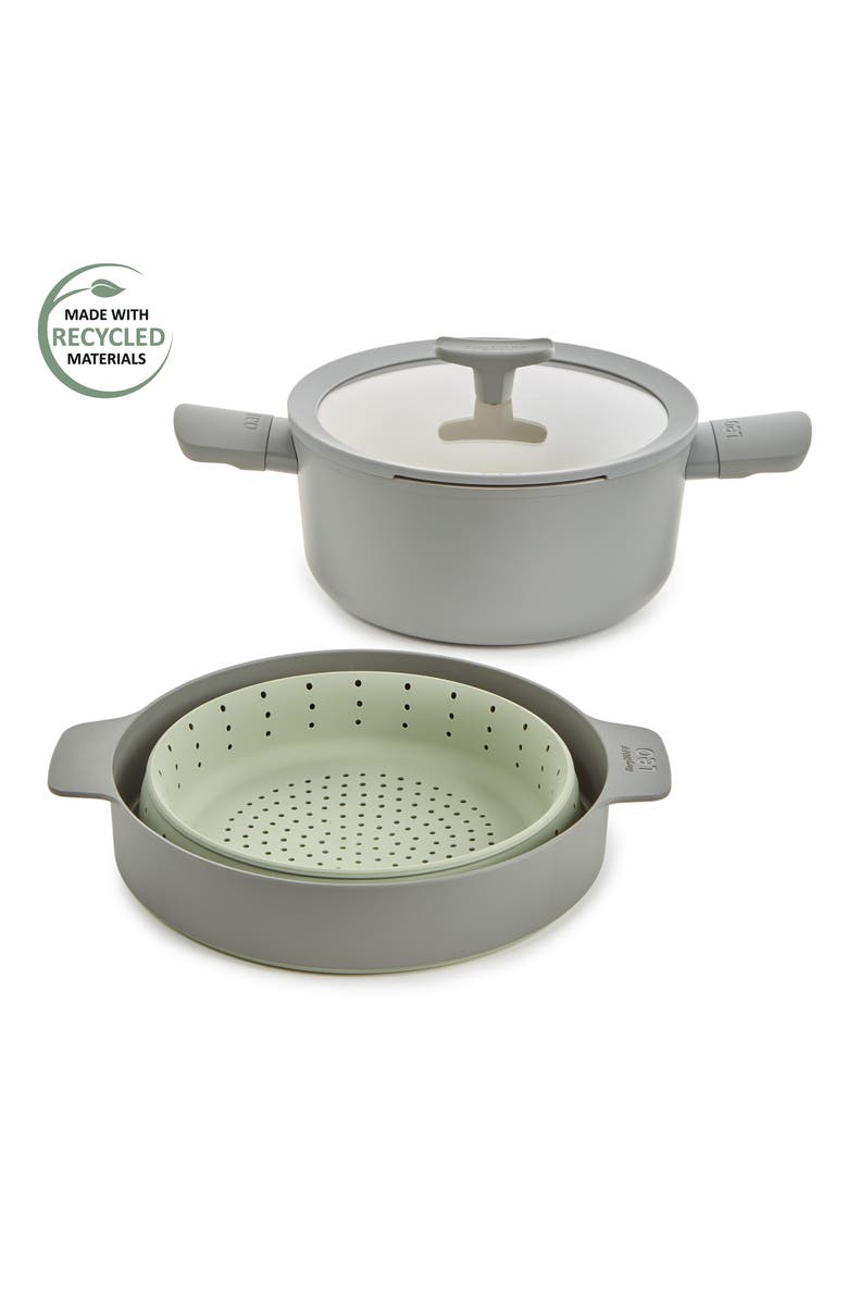 BergHOFF Leo Balance 3-Piece Steamer Set, Alternate, color, Moon Mist