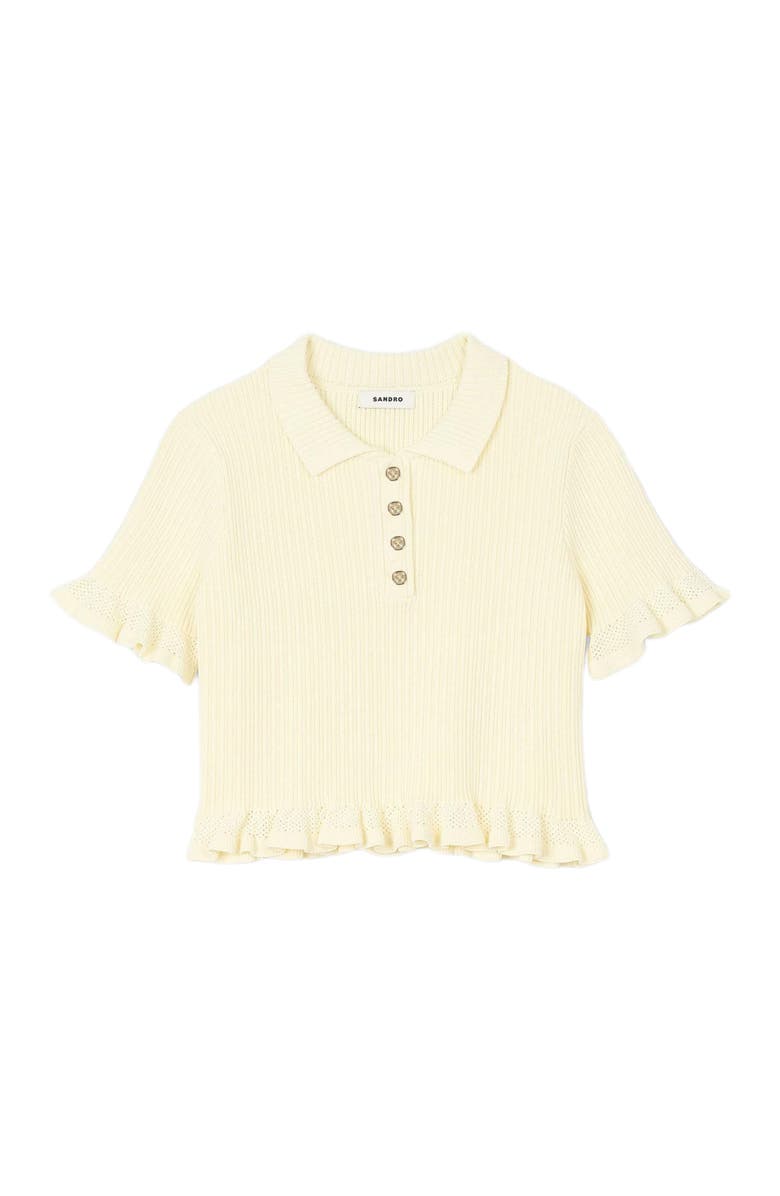 SANDRO Flounced sweater, Alternate, color, 