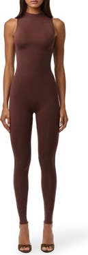 Naked Wardrobe Mock Neck Jumpsuit