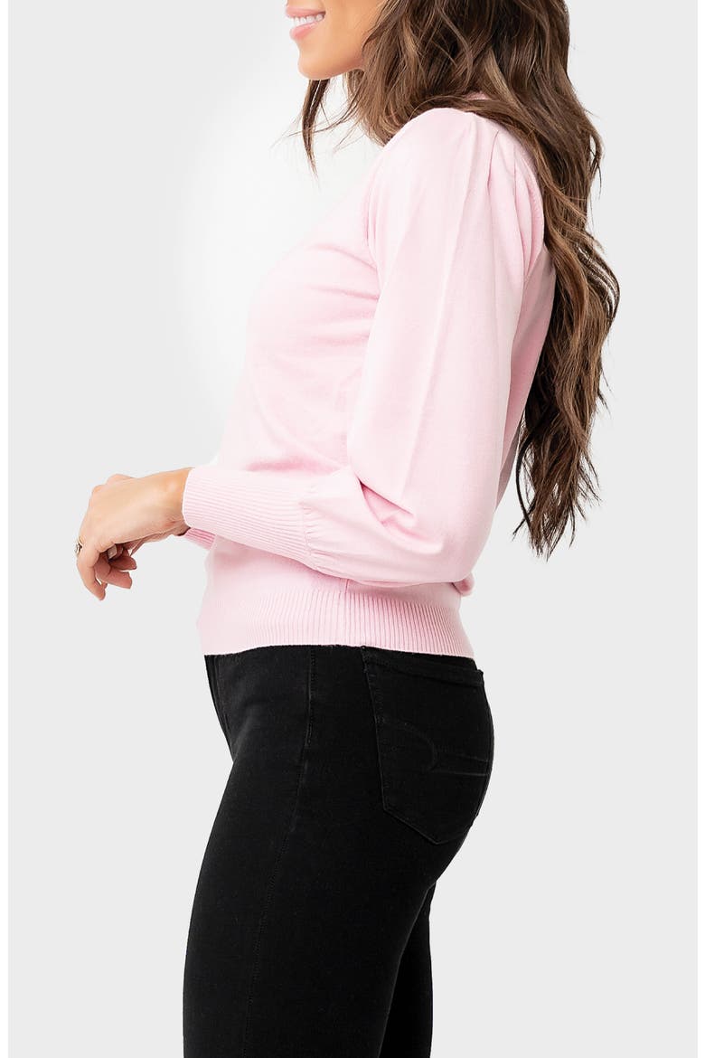 Silver Bells Blouson Sleeve Sweater, Alternate, color, CAMO PINK