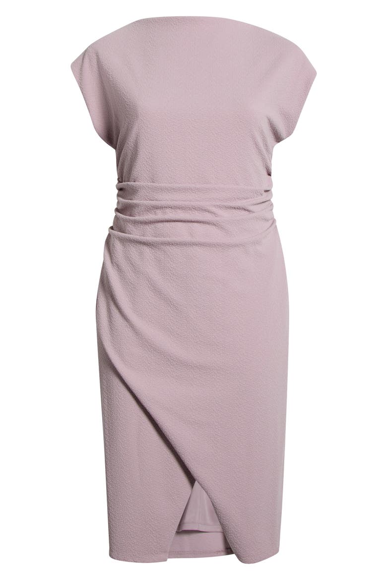 cap sleeve matte jersey ruched side dress Cap-Sleeve Matte Jersey Ruched Side Dress