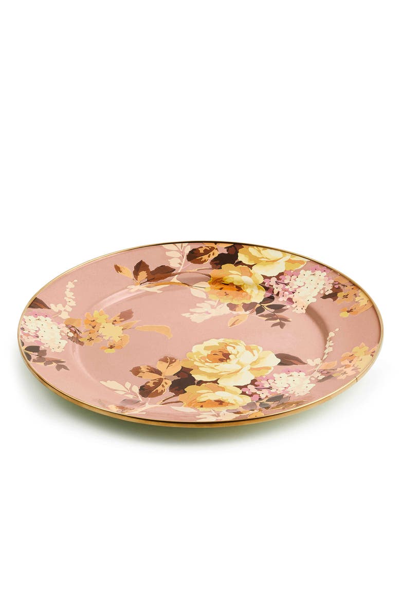 MACKENZIE CHILDS Wild Rose Mauve Charger Plate, Main, color, Mauve