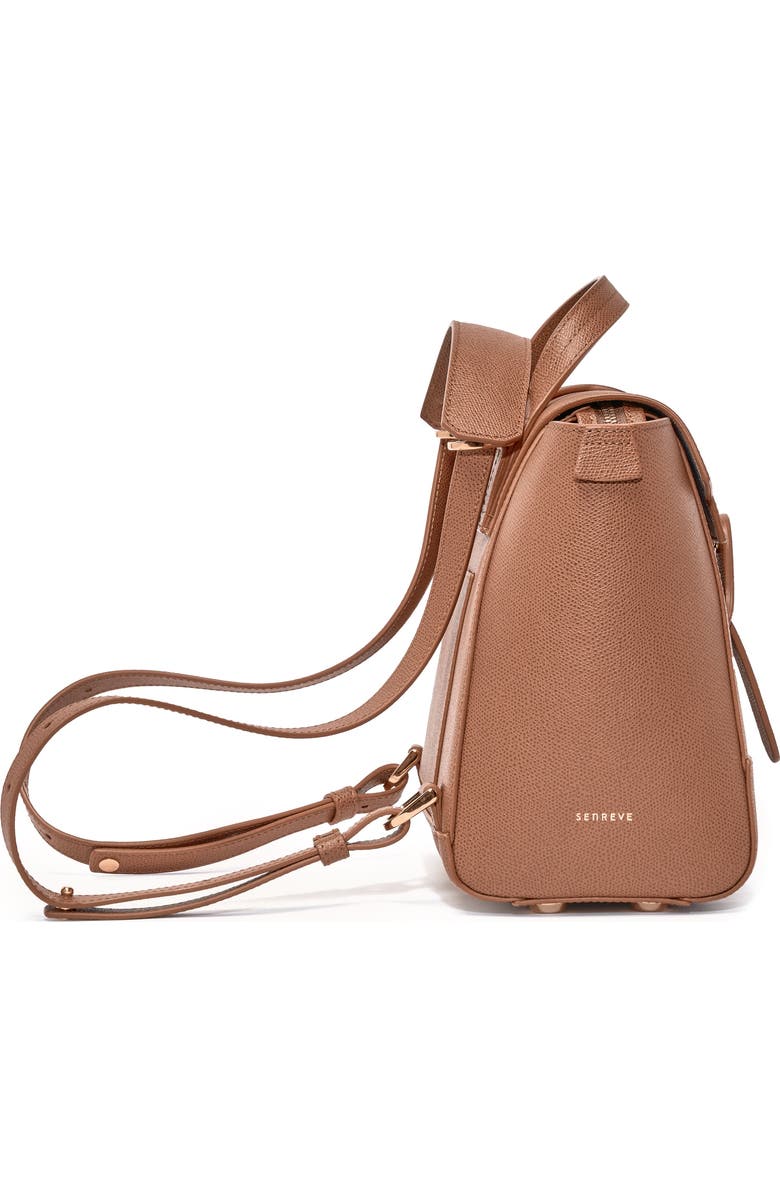 SENREVE Midi Maestra Pebbled Leather 4-Way Convertible Handbag, Alternate, color, Chestnut