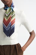 Missoni Chevron Print Silk Skinny Scarf