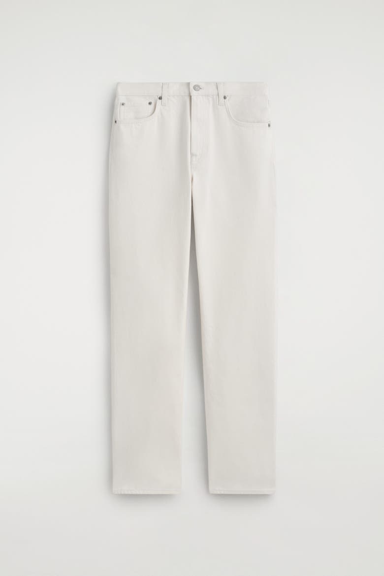 Chord Straight-Leg Jeans, Alternate, color, WHITE