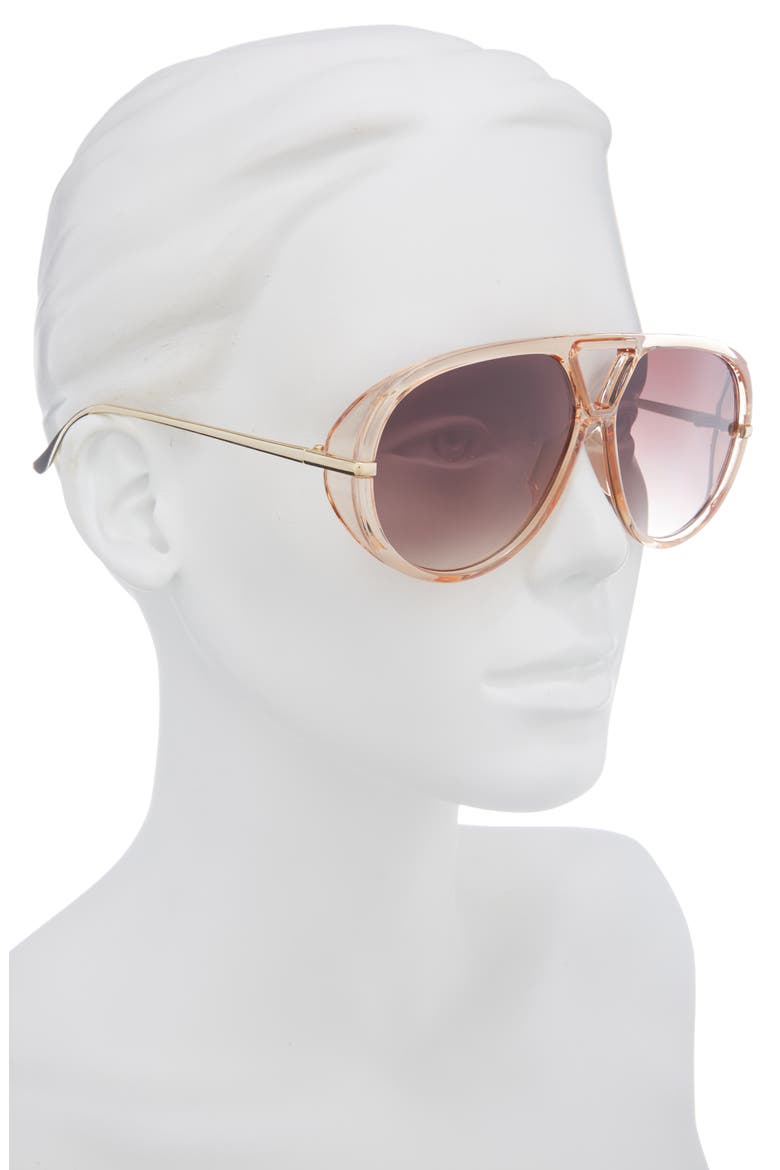 Gradient Aviator Sunglasses, Alternate, color, BEIGE