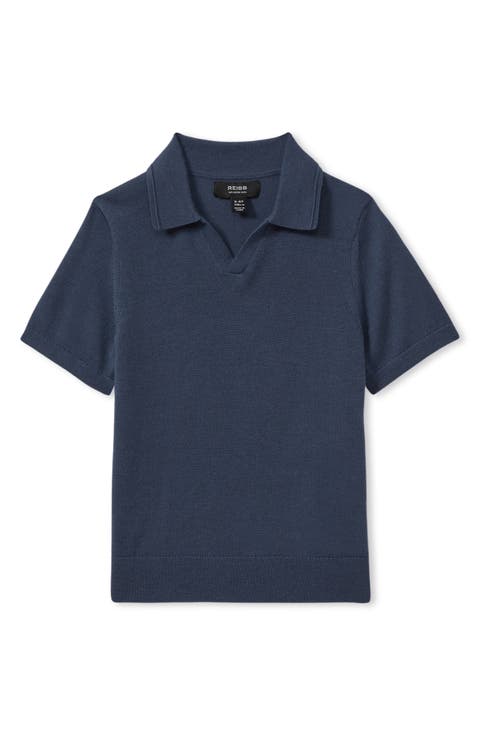 Kids' Duchie Jr. Wool Johnny Collar Polo (Little Kid & Big Kid)