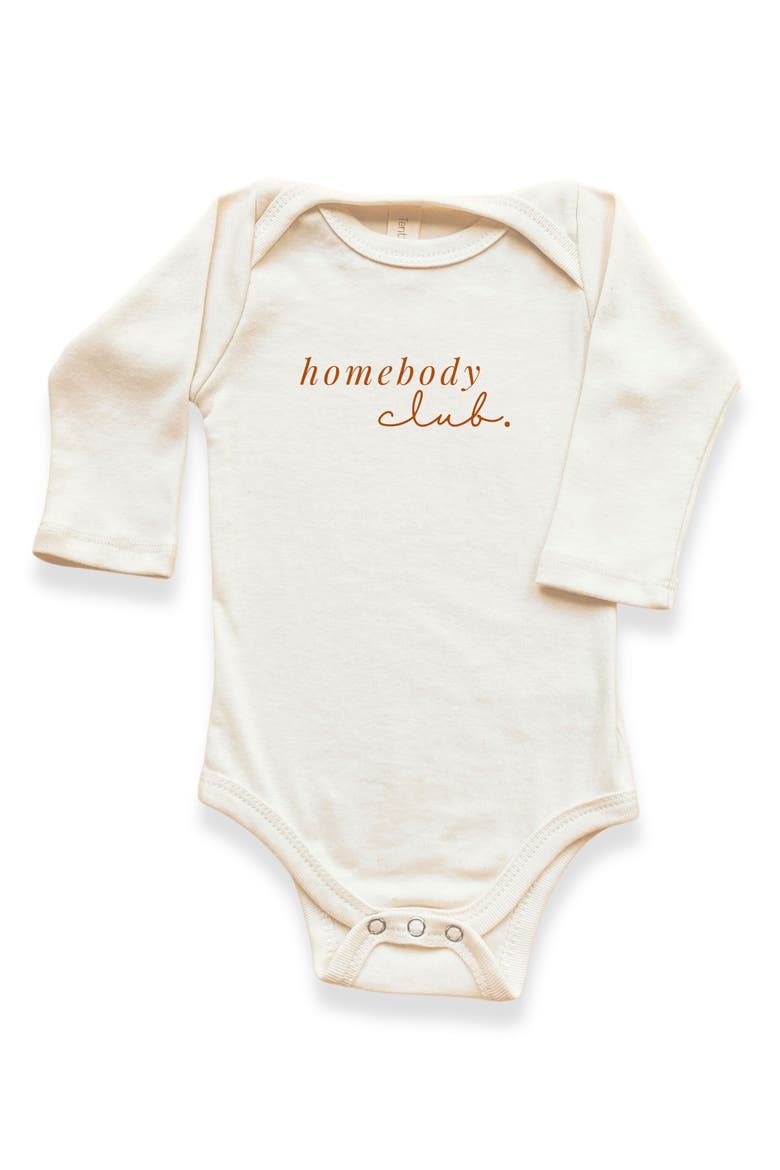 Homebody Club Organic Bodysuit Long Sleeve, Main, color, Natural