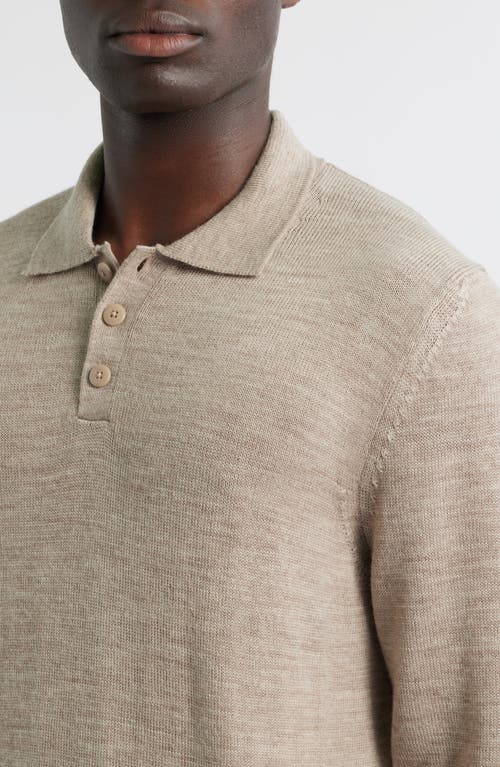 Alex Crane  Anchor Merino Wool Polo Sweater In Neutral