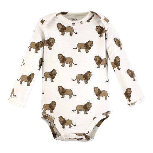 Touched By Nature Organic Cotton Long-sleeve Bodysuits In Multi
