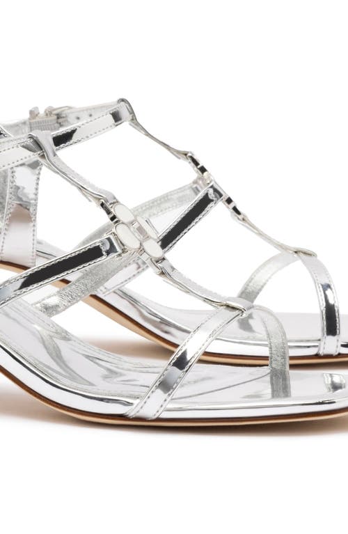 Larroude Women's Hana Block Heel Sandals In Silver
