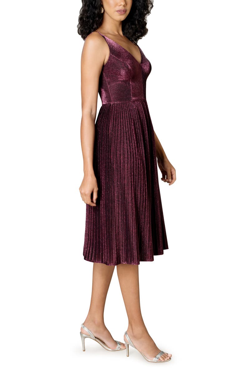 Dress the Population Haley Metallic Fit & Flare Cocktail Dress, Alternate, color,