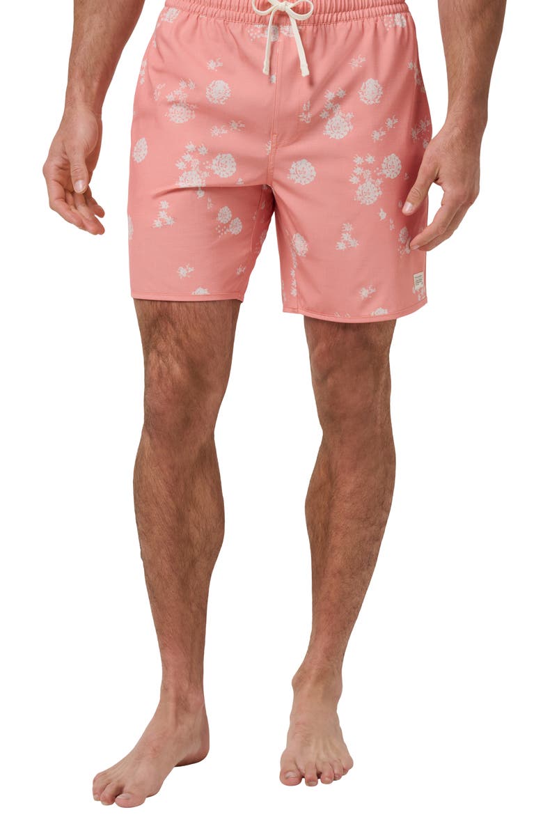 TravisMathew Get Outside Swim Trunks, Main, color, Terra Cotta