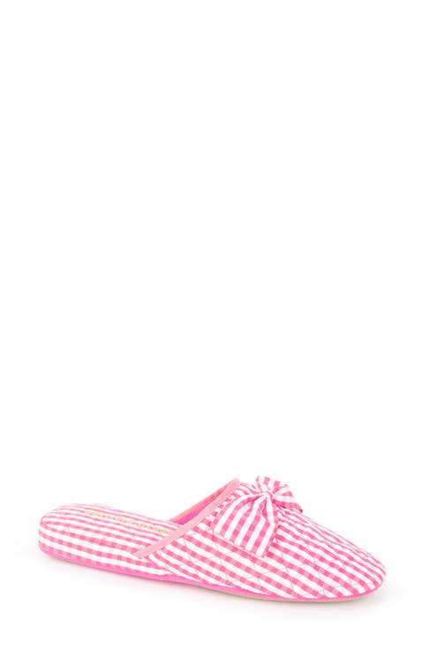 Zoe Gingham Quilted Slipper