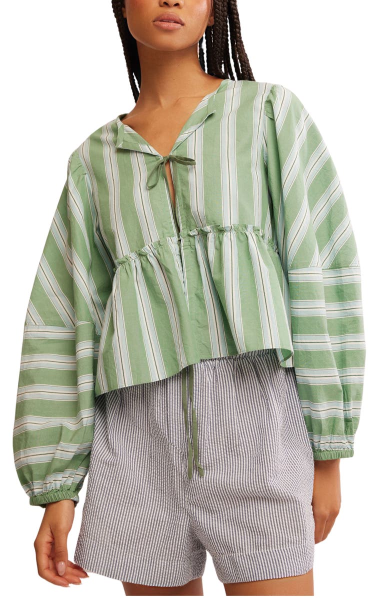 Free People Brunch Babe Top, Main, color, White Spruce Combo