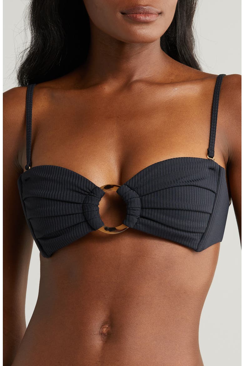 Tori O-Ring Rib Bikini Top, Alternate, color, BLACK RIB