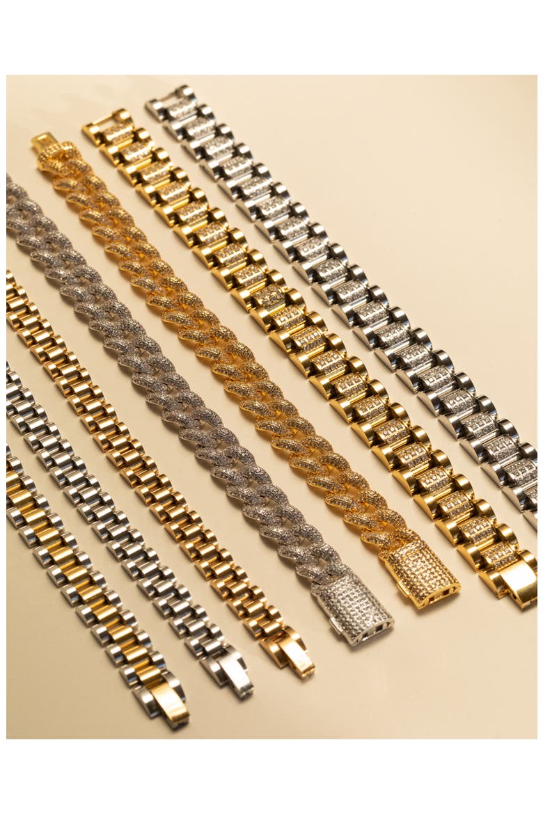 Timepiece Chain Bracelet, Alternate, color, GOLD