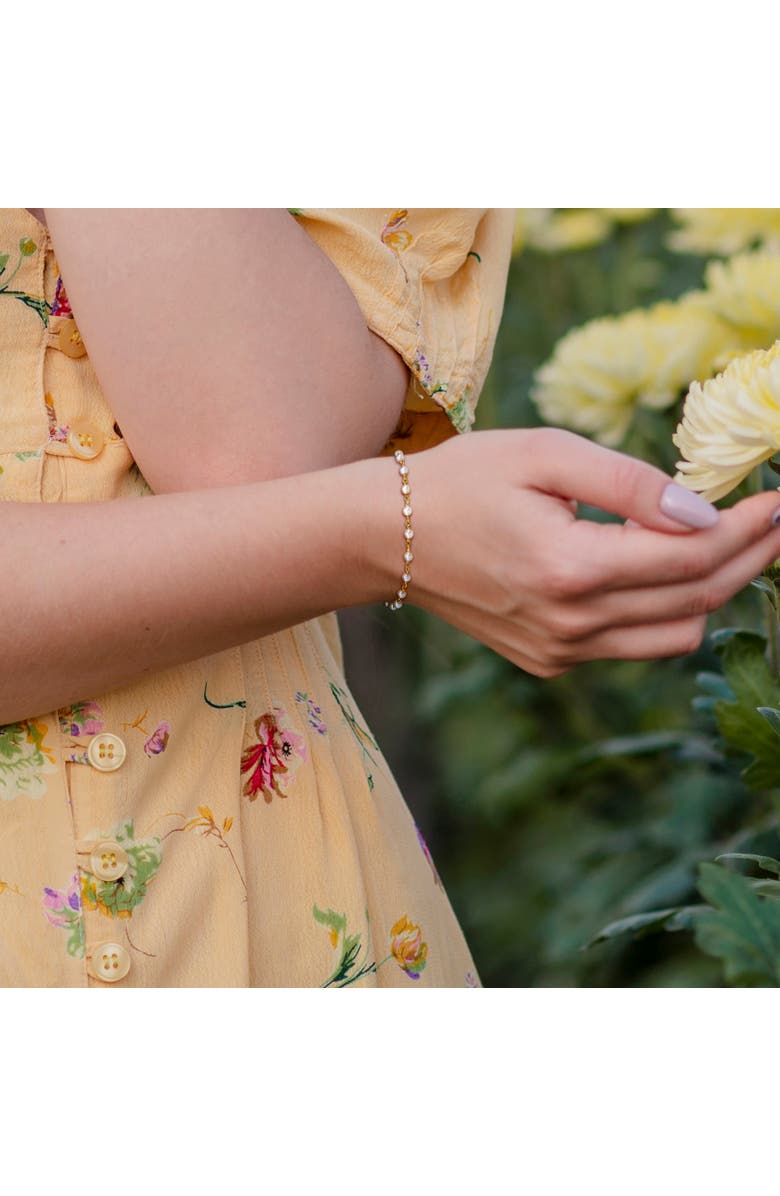 Julianna B. Cultured Pearl Station Bracelet 10k, Alternate, color,