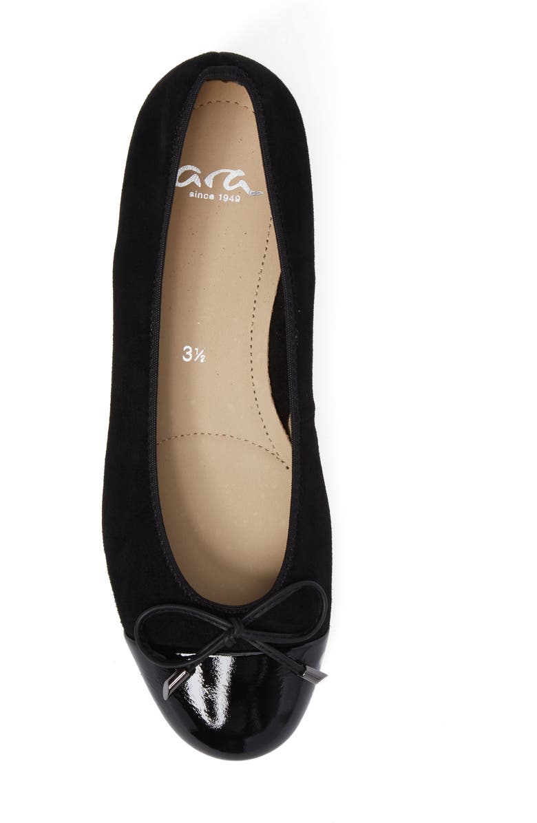 ara 'Betty' Cap Toe Flat, Alternate, color,