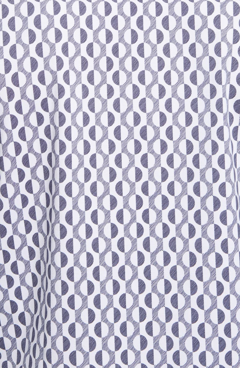 Bugatchi Tech Geometric Knit Stretch Cotton Button-Up Shirt, Alternate, color, 