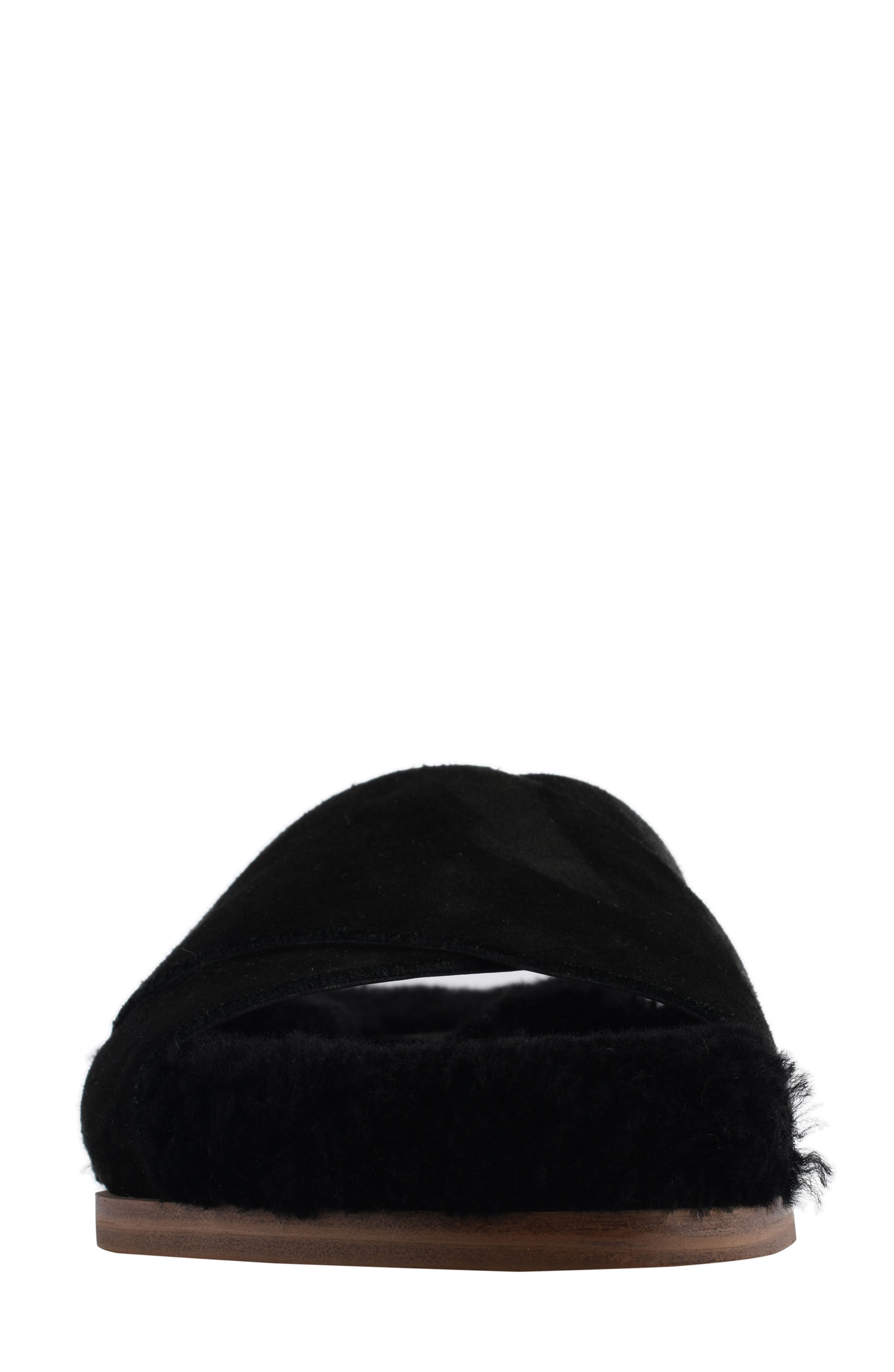 Marc Fisher LTD Canna Genuine Shearling Lined Slide Sandal, Alternate, color, 